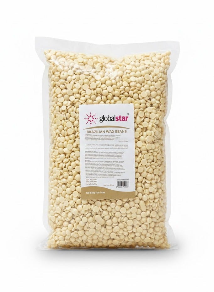 Globalstar Hair Removal Wax Beans Milk 1000g – Gentle Wax with Low Melting Point for All Skin Types - Image 1